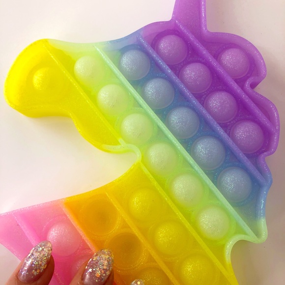 NEW Unicorn Popping Pop Bubbles It Game Fidget Toy - Picture 4 of 4